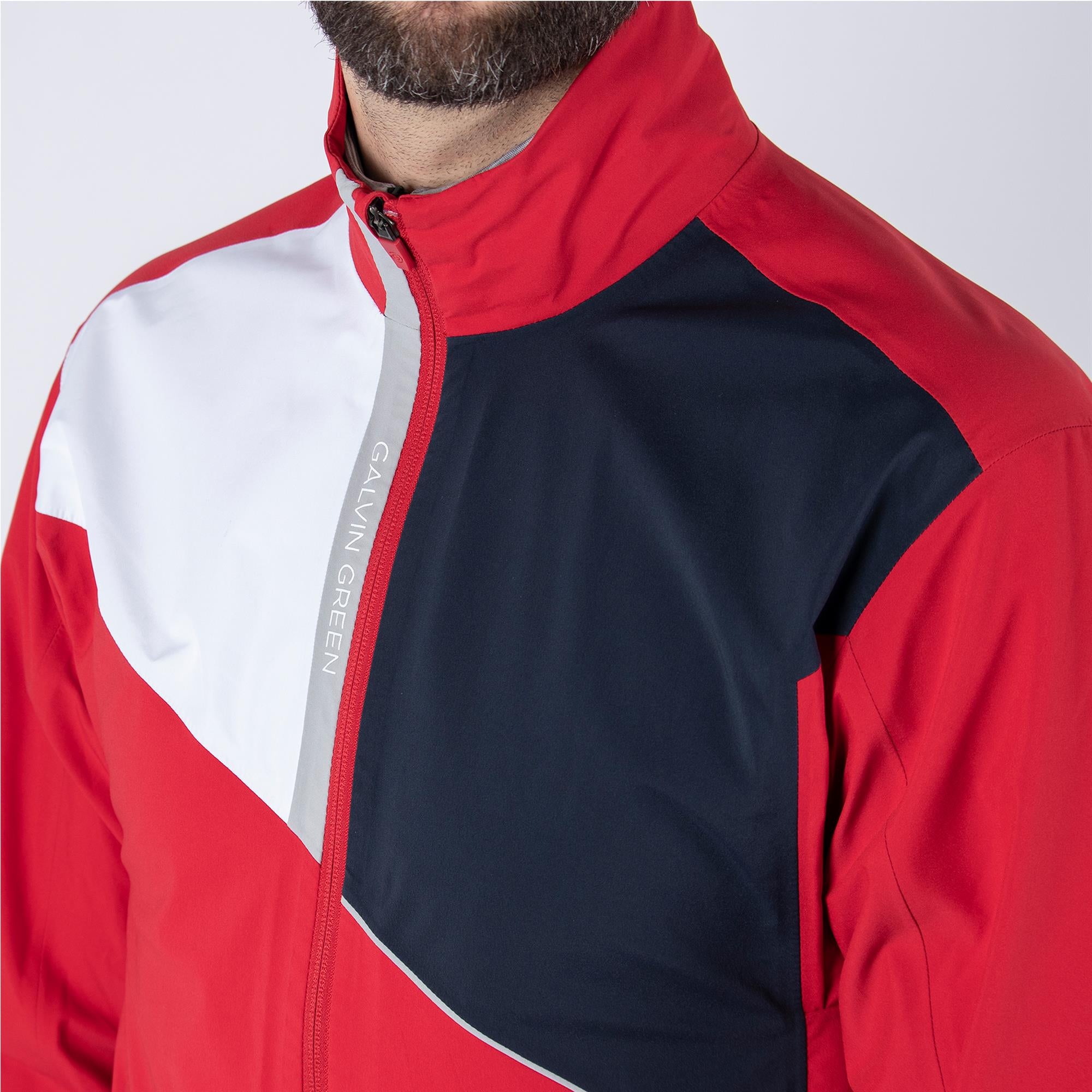 Galvin Green Apollo Gore-Tex Waterproof Jacket Red/White/Navy/Cool